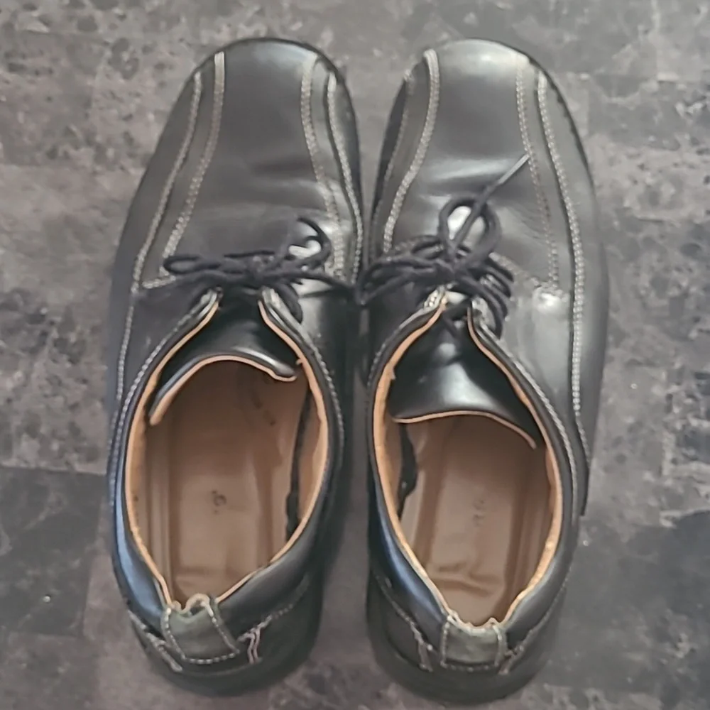 DOCKERS Mens 10 Prostyle Black Leather dress Oxford shoes